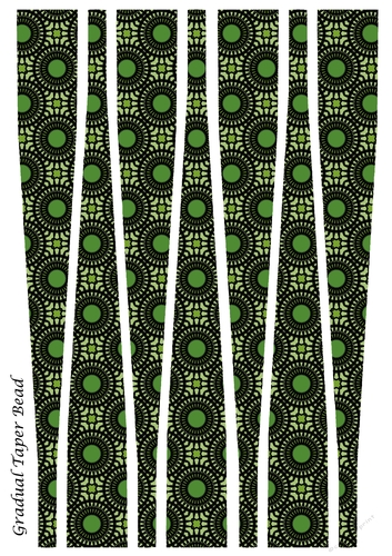 Large Gradual Taper Barrel Paper Beads Template Design #97