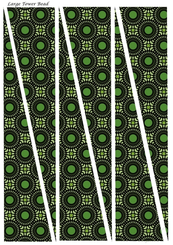 Large Tower Paper Beads Template Design #97