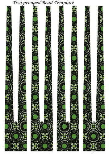 Double Barrel Paper Beads Template Design #97