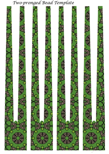 Double Barrel Paper Beads Template Design #98