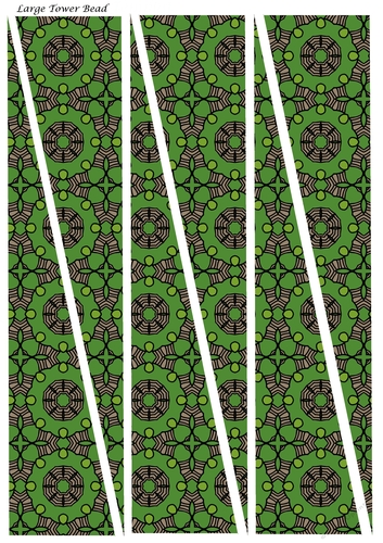 Large Tower Paper Beads Template Design #98