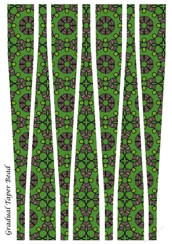 Large Gradual Taper Barrel Paper Beads Template Design #98