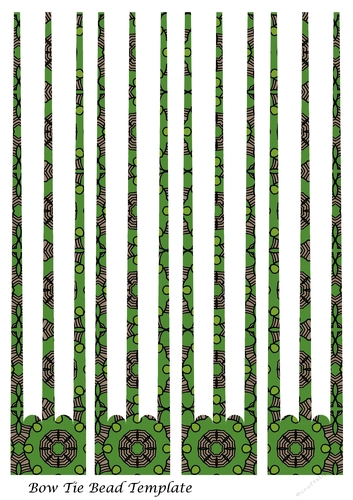 Bow Tie Three Prong Paper Beads Template Design #98