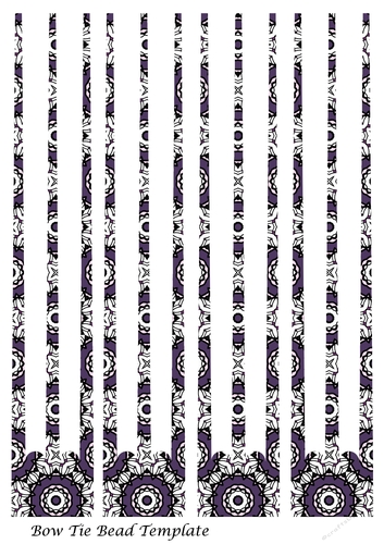 Bow Tie Three Prong Paper Beads Template Design #99