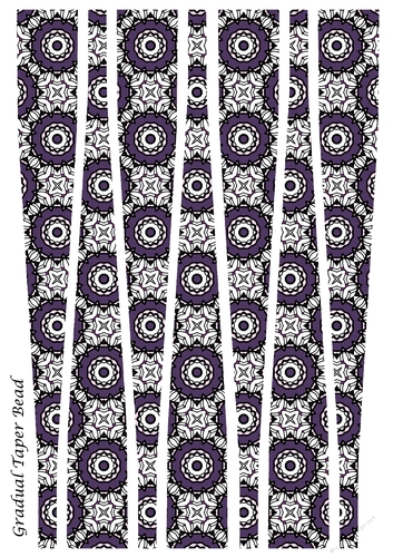 Large Gradual Taper Barrel Paper Beads Template Design #99