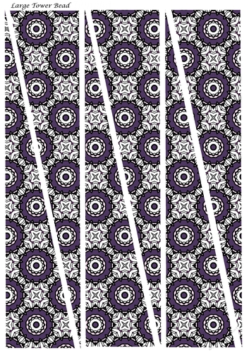 Large Tower Paper Beads Template Design #99