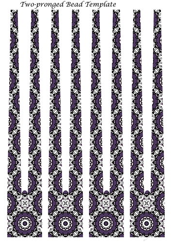 Double Barrel Paper Beads Template Design #99
