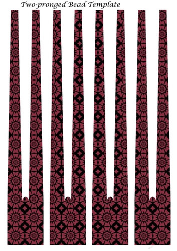 Double Barrel Paper Beads Template Design #100