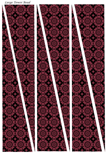 Large Tower Paper Beads Template Design #100