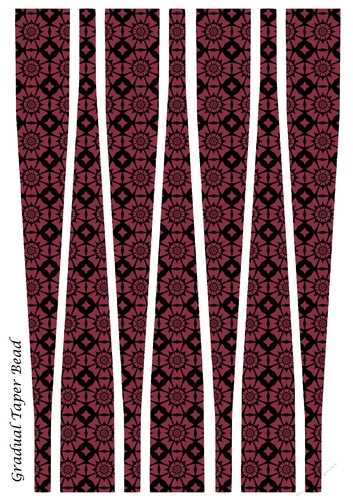Large Gradual Taper Barrel Paper Beads Template Design #100