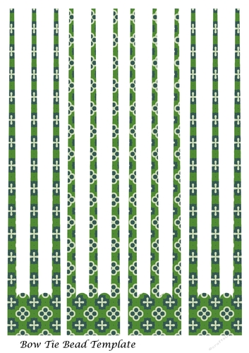 Bow Tie Three Prong Paper Beads Template Design #106