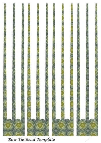 Bow Tie Three Prong Paper Beads Template Design #109