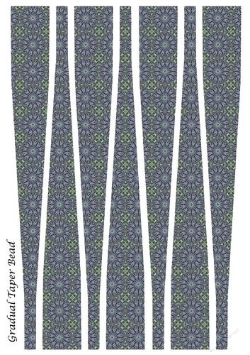 Large Gradual Taper Barrel Paper Beads Template Design #110