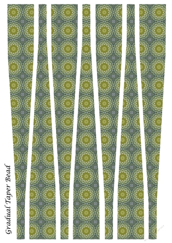 Large Gradual Taper Barrel Paper Beads Template Design #109