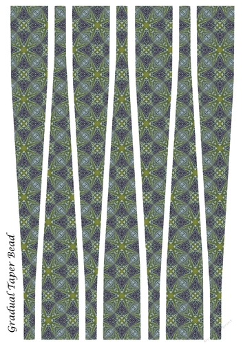 Large Gradual Taper Barrel Paper Beads Template Design #108