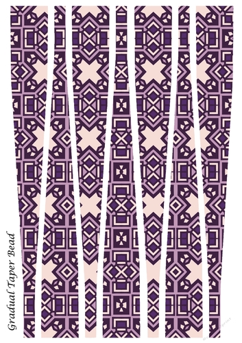 Large Gradual Taper Barrel Paper Beads Template Design #107