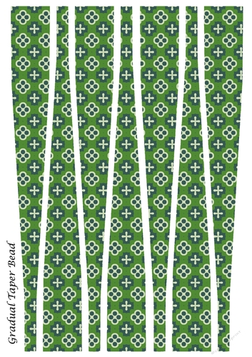 Large Gradual Taper Barrel Paper Beads Template Design #106