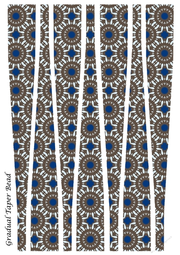Large Gradual Taper Barrel Paper Beads Template Design #105