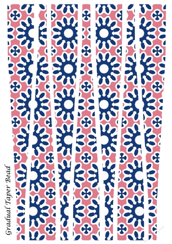 Large Gradual Taper Barrel Paper Beads Template Design #104