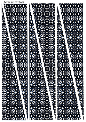 Large Tower Paper Beads Template Design #103