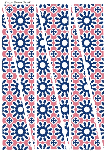 Large Tower Paper Beads Template Design #104