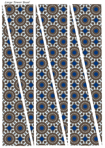 Large Tower Paper Beads Template Design #105
