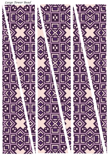 Large Tower Paper Beads Template Design #107