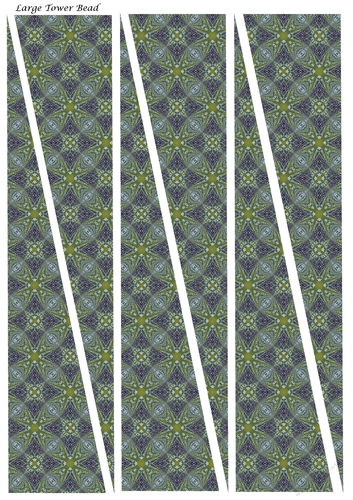 Large Tower Paper Beads Template Design #108
