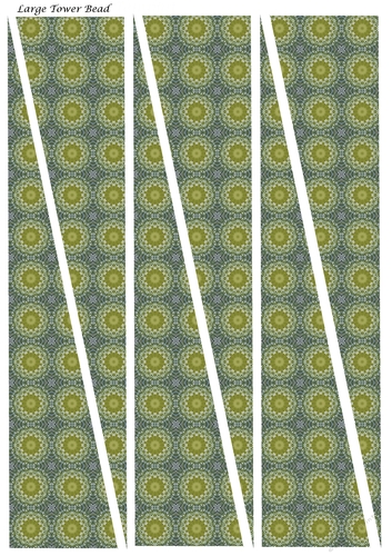 Large Tower Paper Beads Template Design #109