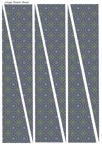 Large Tower Paper Beads Template Design #110