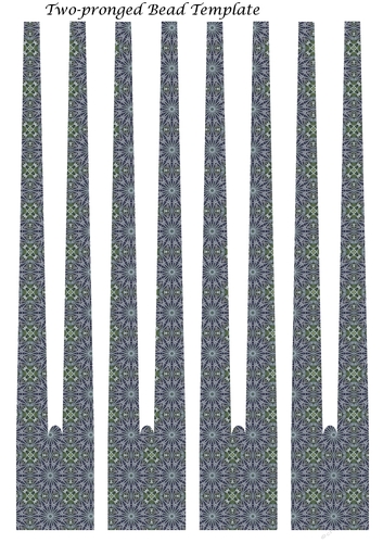 Double Barrel Paper Beads Template Design #110