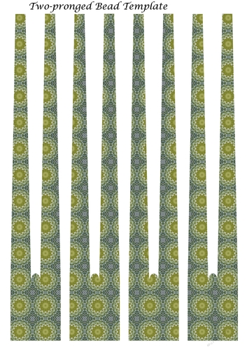 Double Barrel Paper Beads Template Design #109