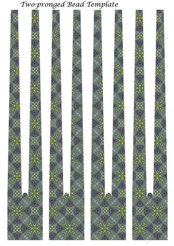 Double Barrel Paper Beads Template Design #108