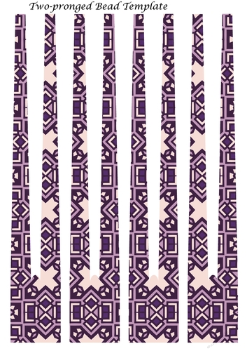 Double Barrel Paper Beads Template Design #107