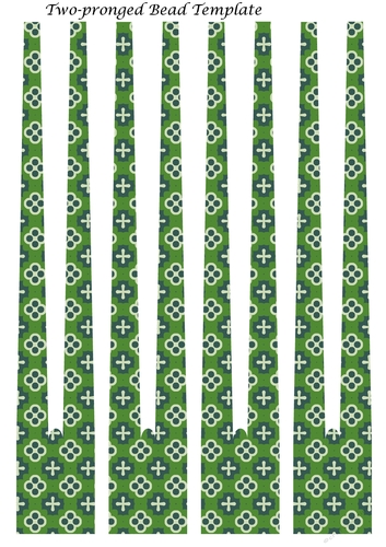Double Barrel Paper Beads Template Design #106