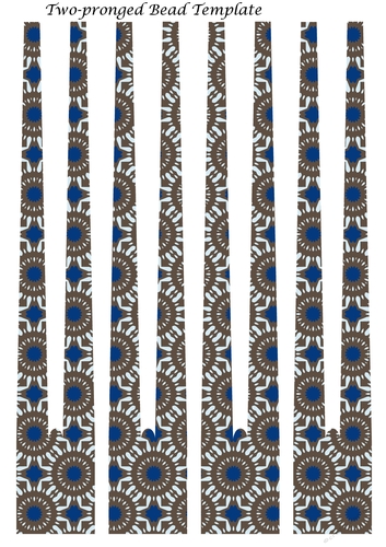 Double Barrel Paper Beads Template Design #105