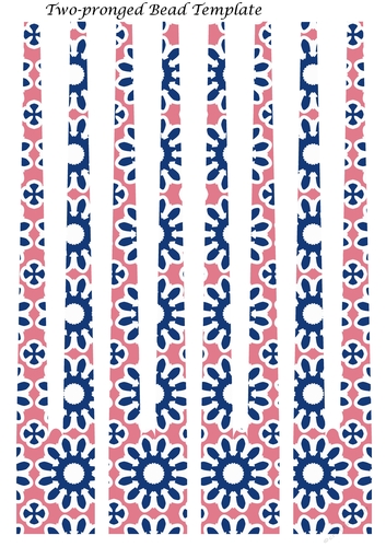 Double Barrel Paper Beads Template Design #104