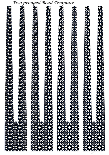 Double Barrel Paper Beads Template Design #103