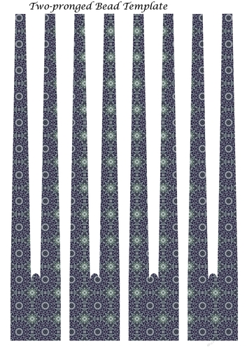 Double Barrel Paper Beads Template Design #111