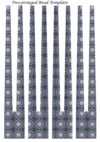 Double Barrel Paper Beads Template Design #112