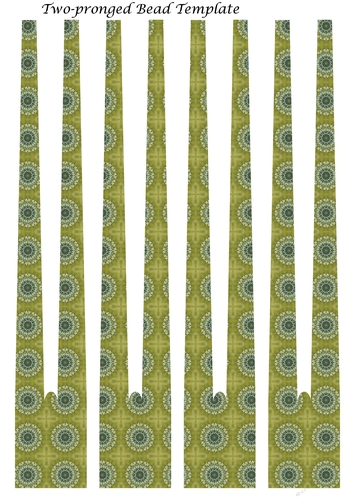 Double Barrel Paper Beads Template Design #113