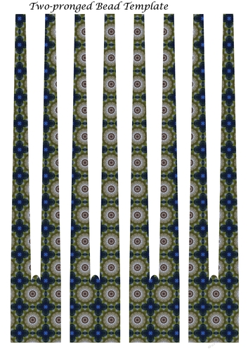 Double Barrel Paper Beads Template Design #114