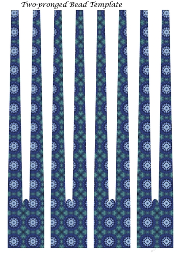 Double Barrel Paper Beads Template Design #115
