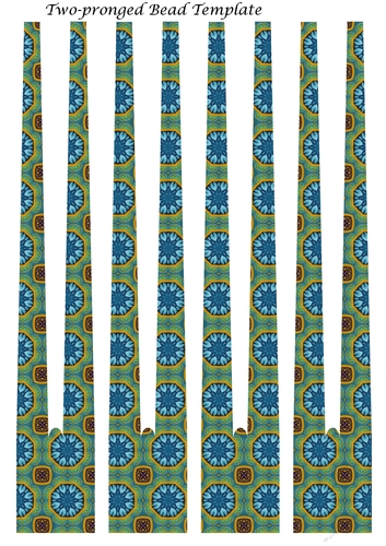 Double Barrel Paper Beads Template Design #116