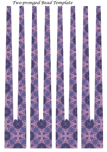 Double Barrel Paper Beads Template Design #117
