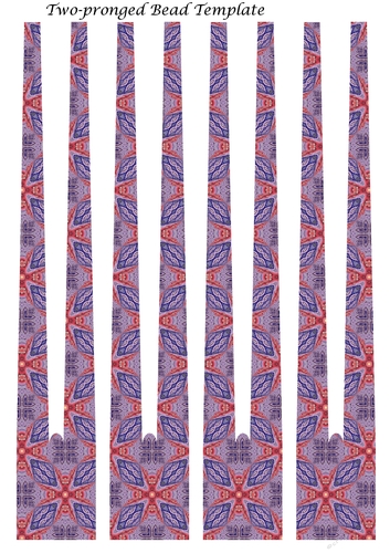 Double Barrel Paper Beads Template Design #118
