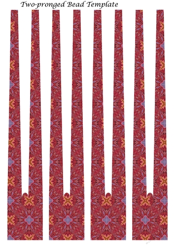 Double Barrel Paper Beads Template Design #119