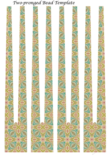 Double Barrel Paper Beads Template Design #120