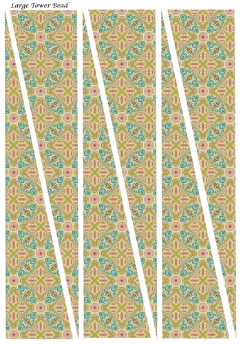 Large Tower Paper Beads Template Design #120