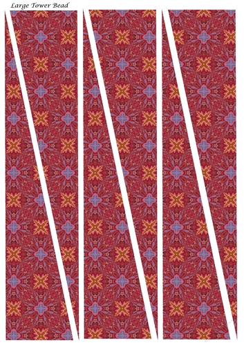 Large Tower Paper Beads Template Design #119